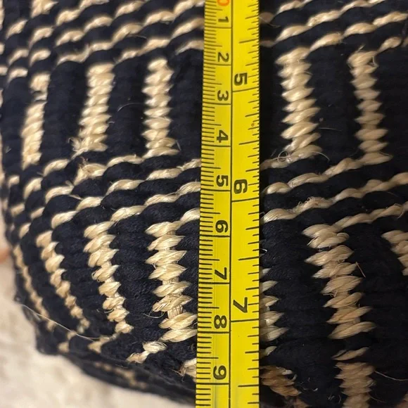 Sisal Brown and Blue Woven Crossbody Bag - Picture 8 of 8